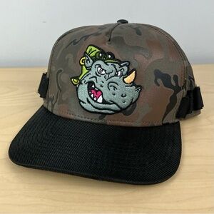 Nickelodeon Rocksteady Camouflage and Black Hat